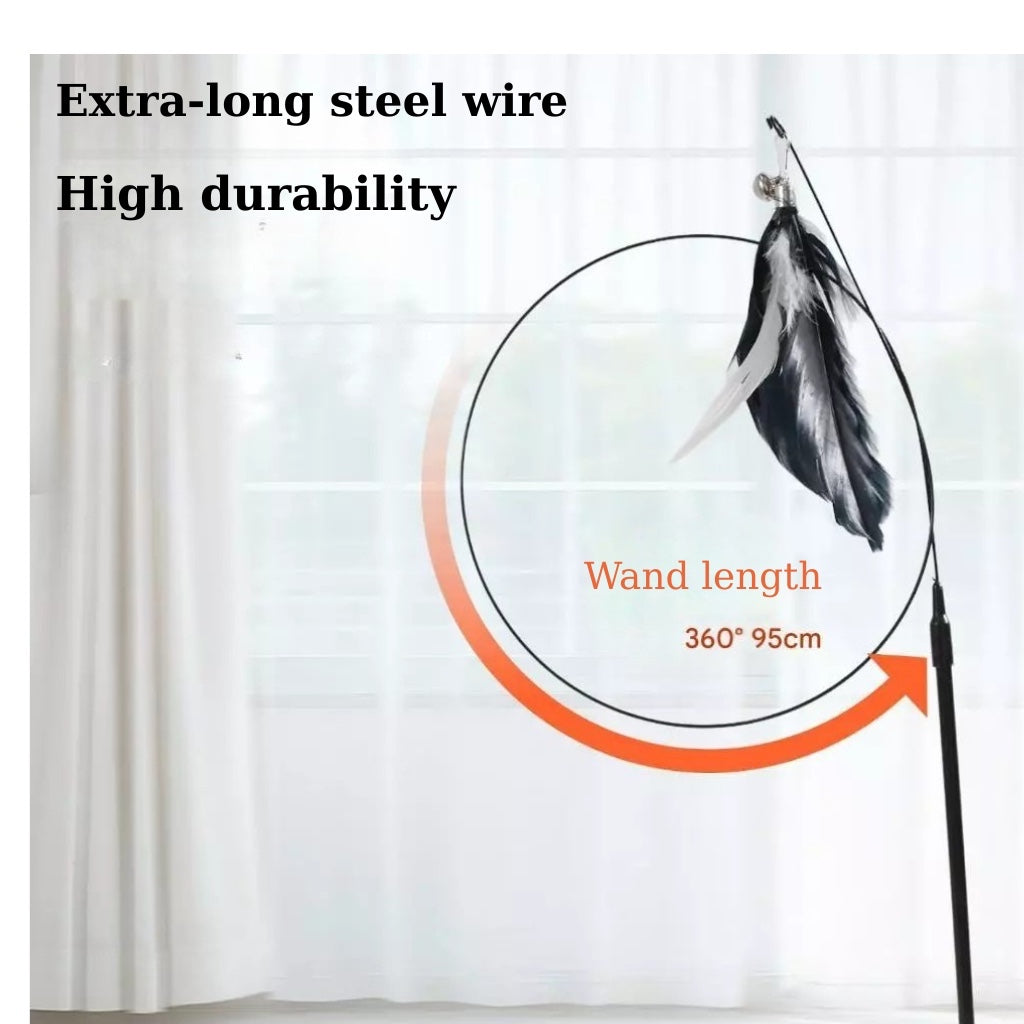 Suction Cup Cat Wand Toy