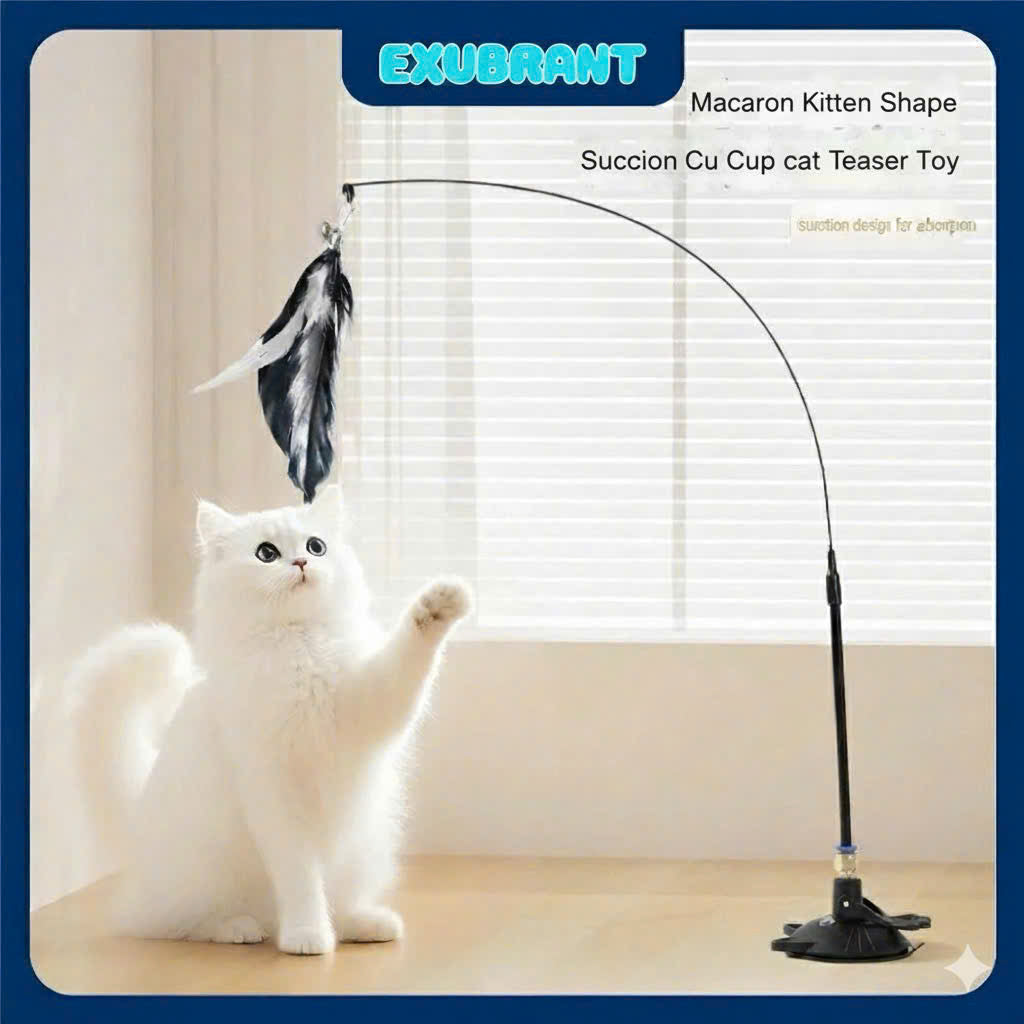 Suction Cup Cat Wand Toy